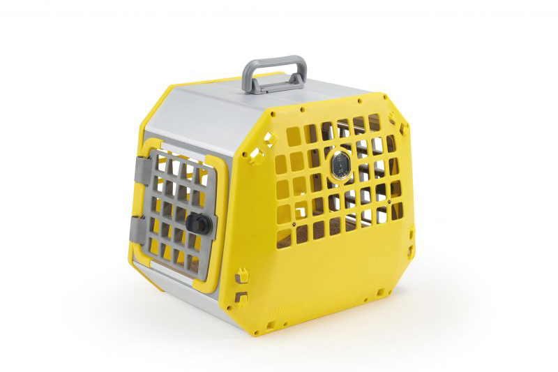 Šuns transportavimo narvas „MIM Care2“ (didelis, geltonas)